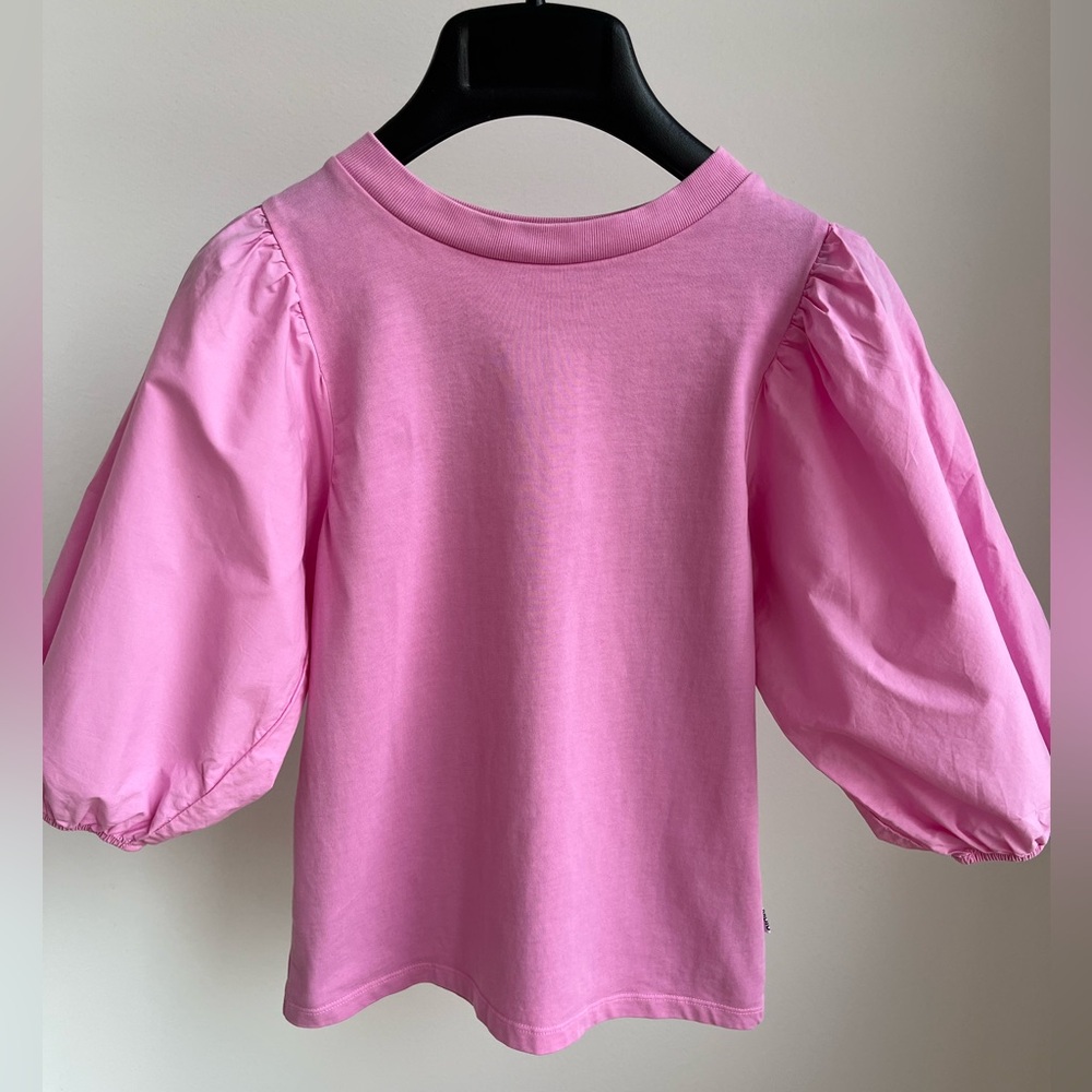 Molo Pink Puff Sleeve Long Sleeve Tee